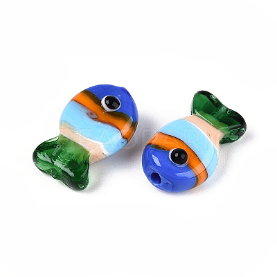 Handmade Lampwork Beads Strands LAMP-N036-15C-1