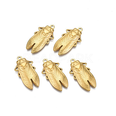 Ion Plating(IP) 201 Stainless Steel Pendants STAS-S119-165G-1