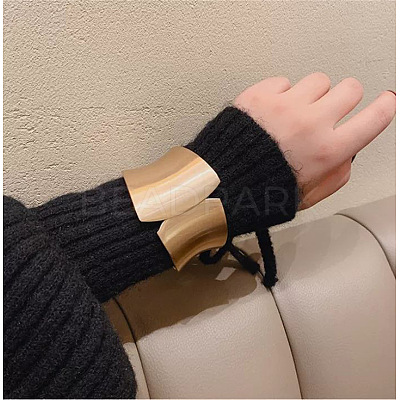 Alloy Chunky Twist Wide Cuff Bangle BJEW-K223-01MLG-1