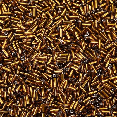 Plated Glass Bugle Beads SEED-S046-01A-41-1
