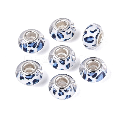 Opaque Resin European Beads RESI-N044-03S-04-1