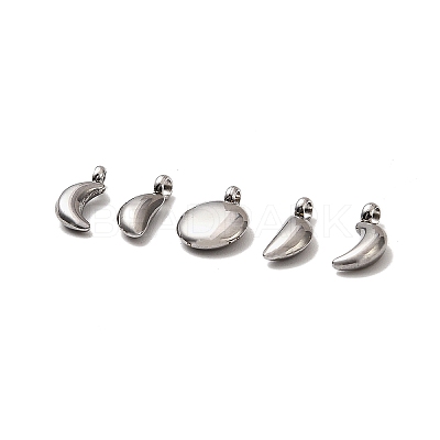 5Pcs 304 Stainless Steel Charms X-STAS-M017-14P-1