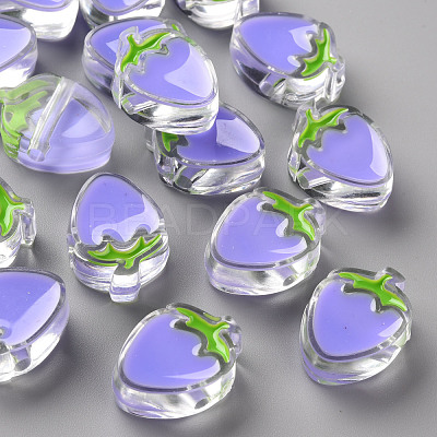Transparent Enamel Acrylic Beads TACR-S155-003J-1