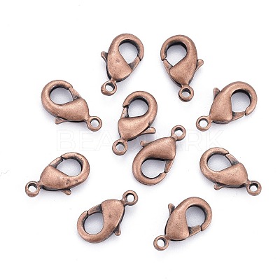 Brass Lobster Claw Clasps X-KK-902-R-NF-1