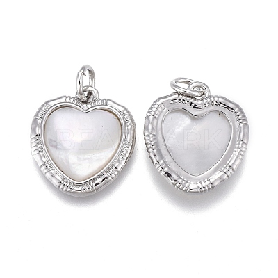 Natural Shell Pendants ZIRC-M108-55P-1
