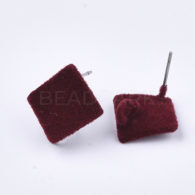 Flocky Iron Stud Earring Findings X-IFIN-S704-36A-1