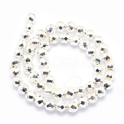 Electroplate Non-magnetic Synthetic Hematite Beads Strands G-L485-03F-S-1
