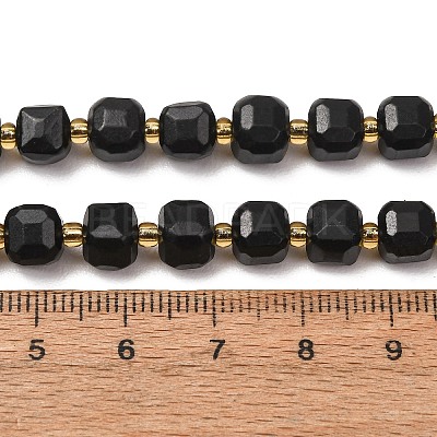 Natural Shungite Beads Strands GG-CBAC972-A14-01-1