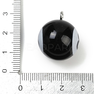 8 Ball Sport Theme Resin Pendants RESI-I063-01B-1
