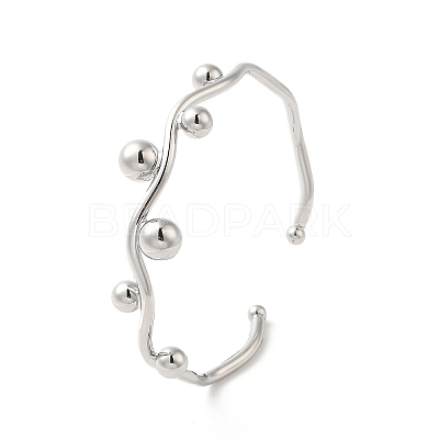 Brass Cuff Bangles BJEW-P309-01P-1