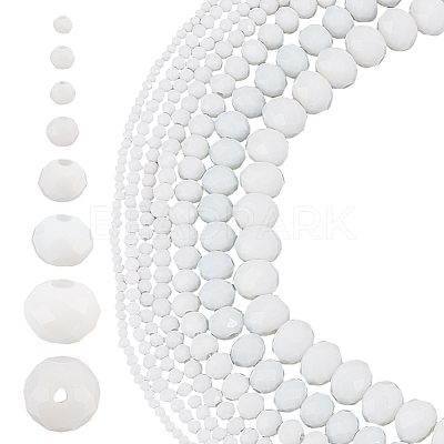7 Strands 7 Styles Opaque Solid Color Glass Beads Strands EGLA-GO0001-02B-1