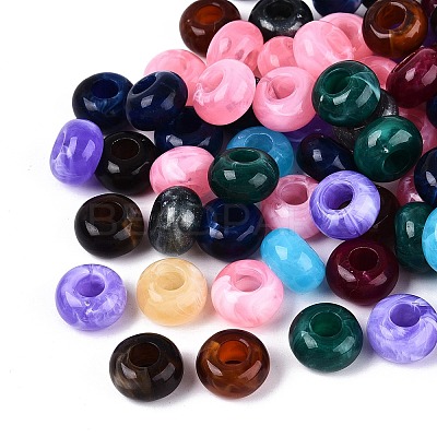 Two Tone Acrylic European Beads OACR-Q200-29-1