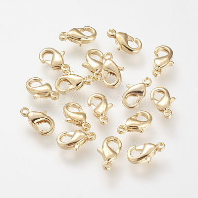 Brass Lobster Claw Clasps KK-T014-121G-1