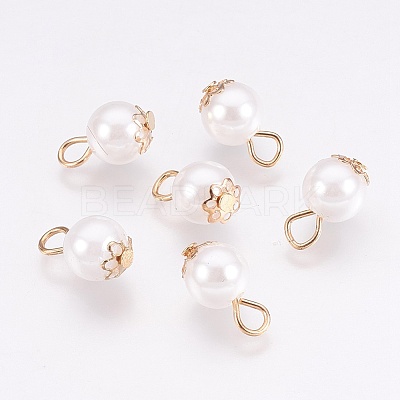 Imitation Pearl Charms X-IFIN-K038-03LG-1