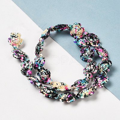 Synthetic Turquoise Dyed Beads Strands G-P507-05H-1