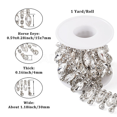 Iron Crystal Rhinestone Cup Chain CH-CW0001-02-1