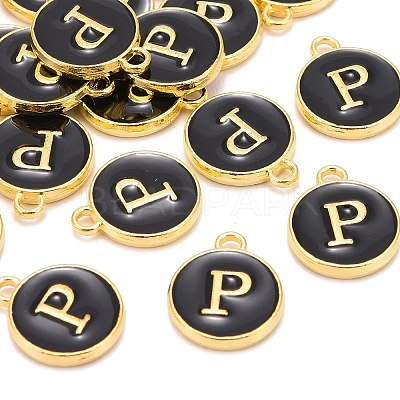 Golden Plated Alloy Charms X-ENAM-S118-02P-1