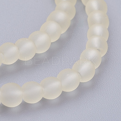 Baking Paint Transparent Glass Bead Strands X-GLAA-S031-4mm-23-1