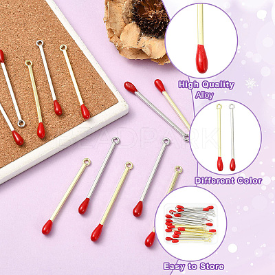 20Pcs 2 Colors Rack Plating Alloy Enamel Pendants FIND-CJ0004-76-1