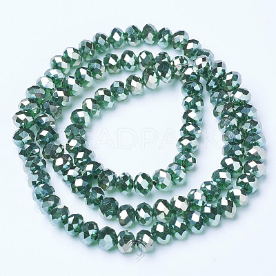 Electroplate Glass Beads Strands EGLA-A034-T4mm-C03-1