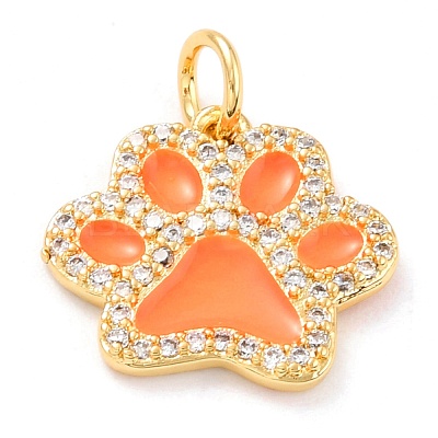Real 18K Gold Plated Brass Micro Pave Cubic Zirconia Charms ZIRC-L100-085G-1