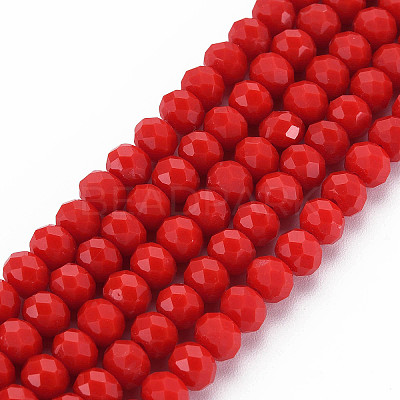 Opaque Solid Color Glass Beads Strands EGLA-A034-P3mm-D22-1