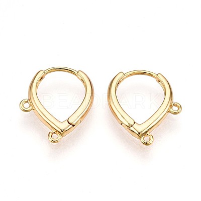 Brass Hoop Earring Finding KK-N261-64G-1