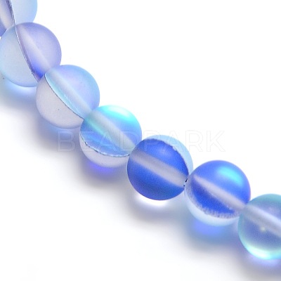 Synthetic Moonstone Beads Strands G-F142-8mm-08-1