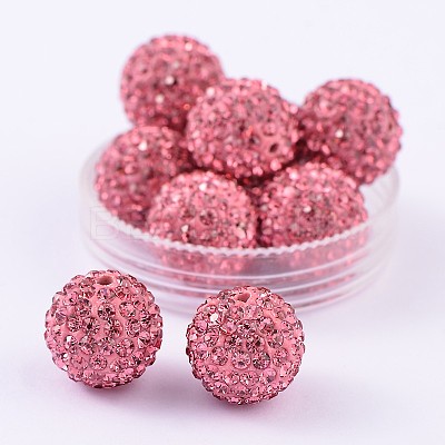 Grade A Rhinestone Pave Disco Ball Beads RB-Q104-6-1