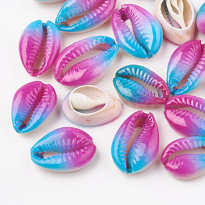 Spray Paint Cowrie Shell Beads LS-SHEL-S274-01A-1