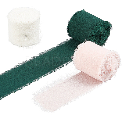 3 Rolls 3 Colors Polyester Ribbon OCOR-GF0001-68-1