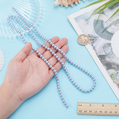 2 Strands Dyed Shell Pearl Beads Strands SHEL-HY0001-12-1