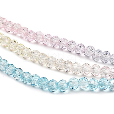 Transparent Painted Glass Beads Strands X1-DGLA-A034-T1mm-A21-1