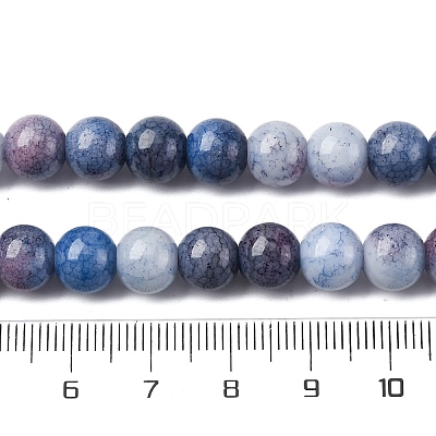 Ombre Effect Dyed Glass Beads Strands GLAA-T031-01O-04-1