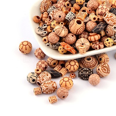 Mixed Antique Style Acrylic Beads MACR-R546-02-1