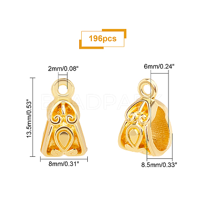 Tibetan Style Zinc Alloy Tube Bails TIBE-PH0001-27G-RS-1