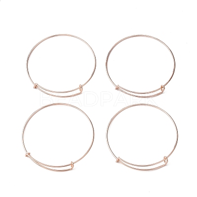 Adjustable Iron Expandable Bangle Making LS-BJEW-R038-RG-1