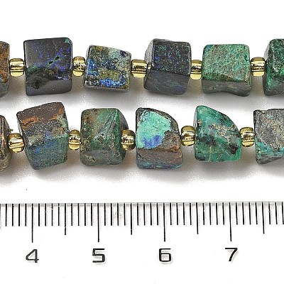 Natural Azurite Beads Strands G-G053-B20-03-1