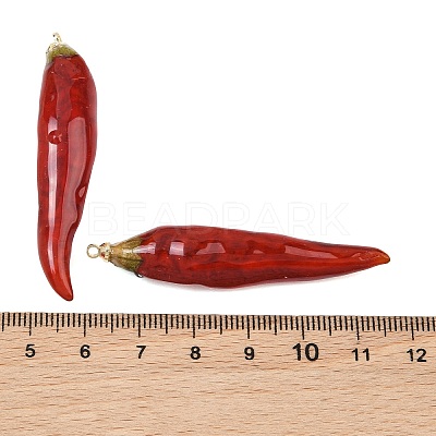Epoxy Resin & Dried Chili Pepper Pendants RE-CBAAE94-02G-1
