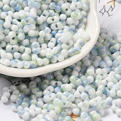Two Tone Baking Paint Glass Seed Beads SEED-F005-01A-13-1