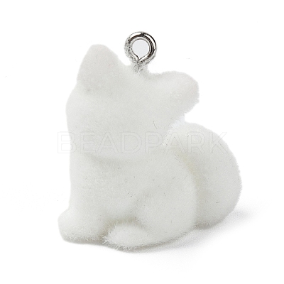 Flocky Opaque Resin Pendants LS-RESI-G105-04H-1