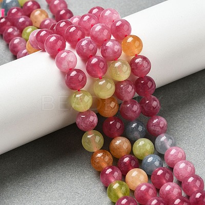 Dyed Natural Malaysia Jade Beads Strands X-G-G021-02B-16-1