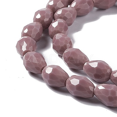 Faceted Glass Beads Strands GLAA-E037-01B-1