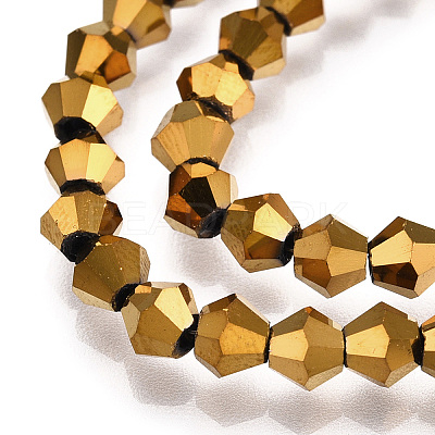 Electroplate Glass Bead Strands EGLA-R094-4mm-01-1