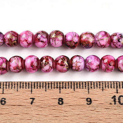 Baking Paint Glass Beads X1-DGLA-N003-6mm-B03-1