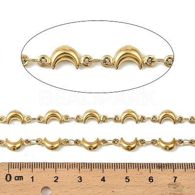 304 Stainless Steel Moon Link Chains CHS-A017-02A-G-1
