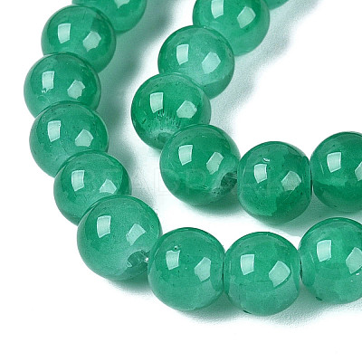Baking Paint Crackle Glass Bead Strands DGLA-Q023-8mm-YS22-1