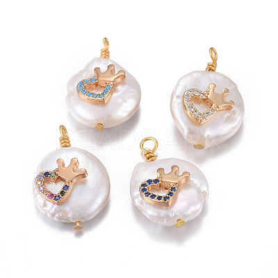 Natural Cultured Freshwater Pearl Pendants PEAR-E013-37-1