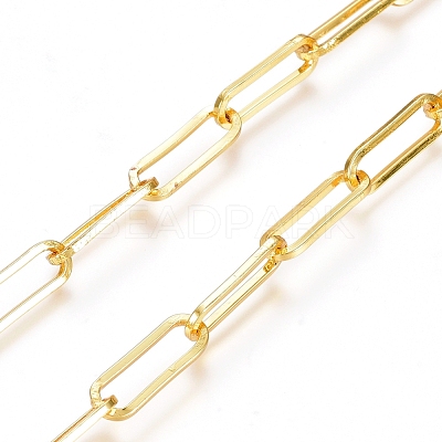 Soldered Brass Paperclip Chains CHC-D025-01G-1