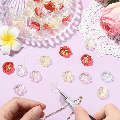 50Pcs Transparent Acrylic Pendants MACR-YW0004-17A-1